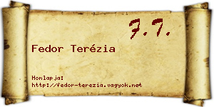 Fedor Terézia névjegykártya