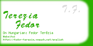 terezia fedor business card
